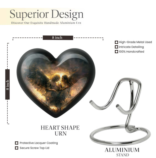 heart design catholic urn 