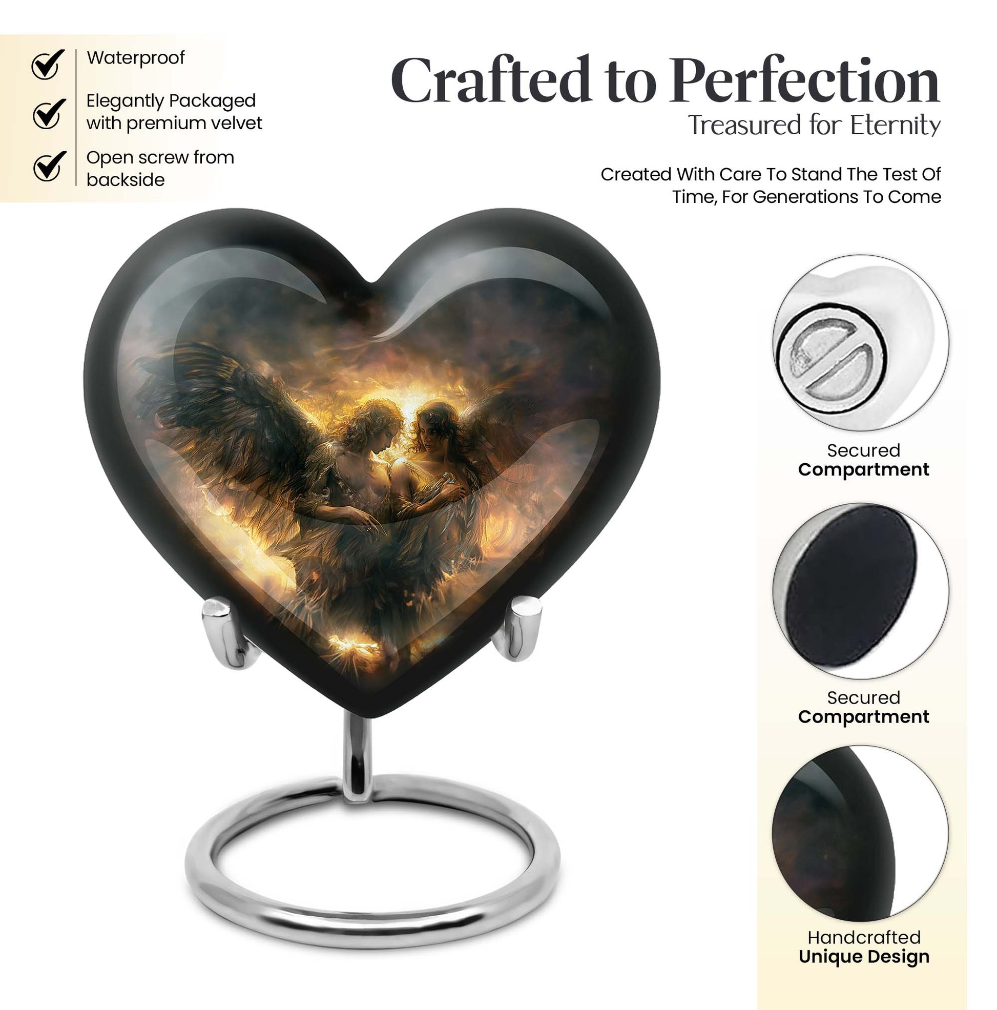 heart design catholic urn 