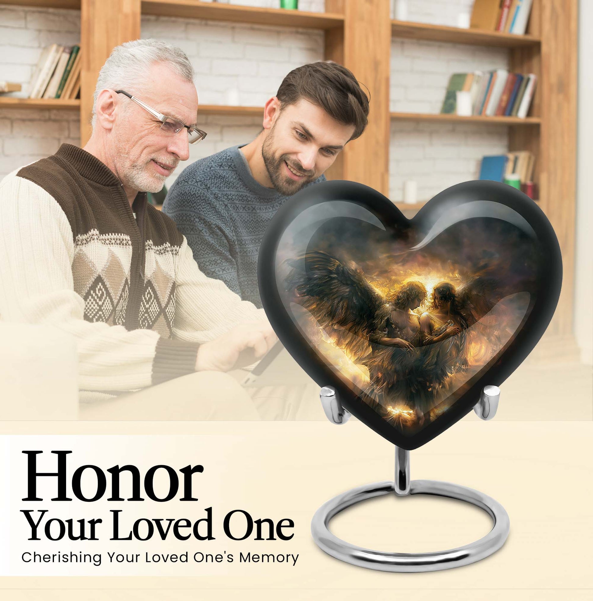 heart design catholic urn 