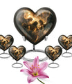  heart-shaped catholic urn for adult female ashes,