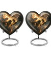  heart-shaped catholic urn for adult female ashes,