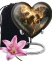  heart-shaped catholic urn for adult female ashes,