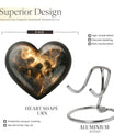  heart-shaped catholic urn for adult female ashes,