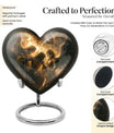  heart-shaped catholic urn for adult female ashes,