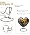  heart-shaped catholic urn for adult female ashes,