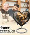  heart-shaped catholic urn for adult female ashes,