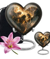  heart-shaped catholic urn for adult female ashes,