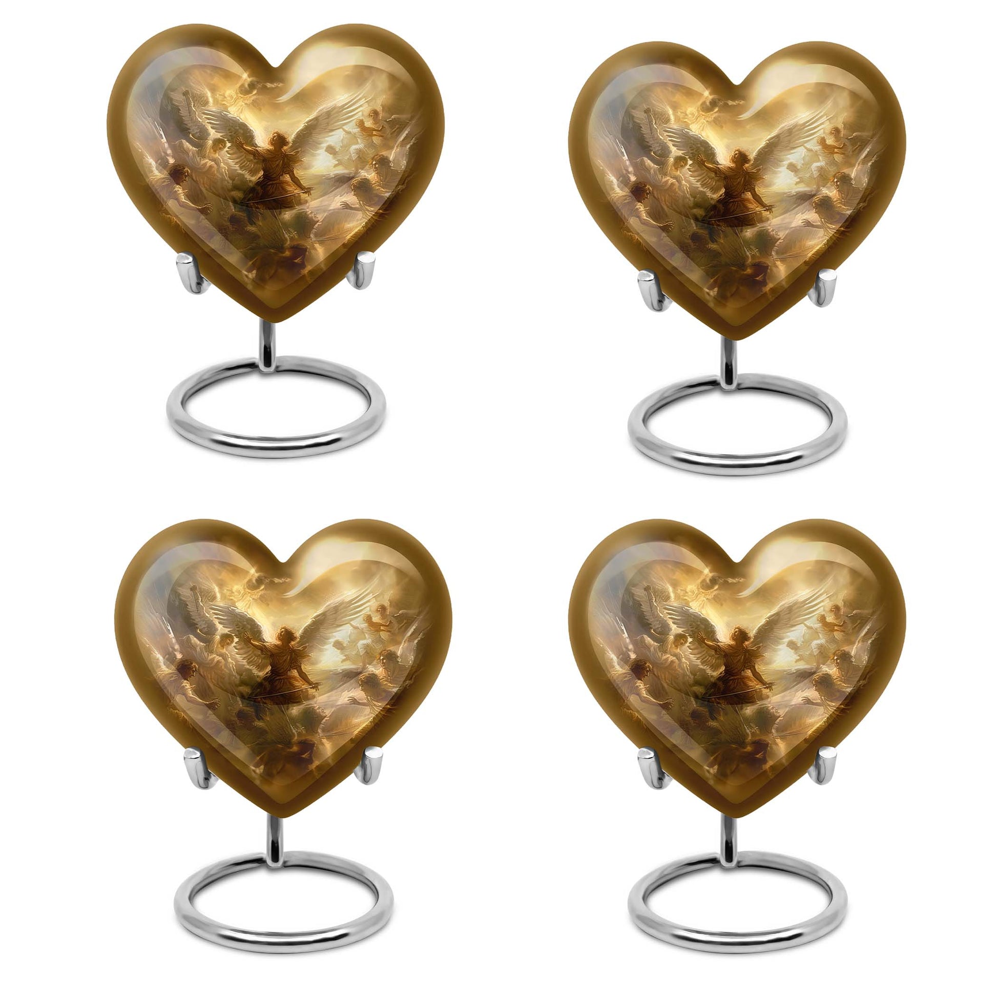 heart designed catholic urn for cremation