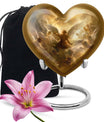 heart designed catholic urn for cremation