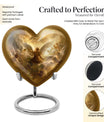 heart designed catholic urn for cremation