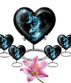 10-inch heart-shaped catholic urn for human ashes, 