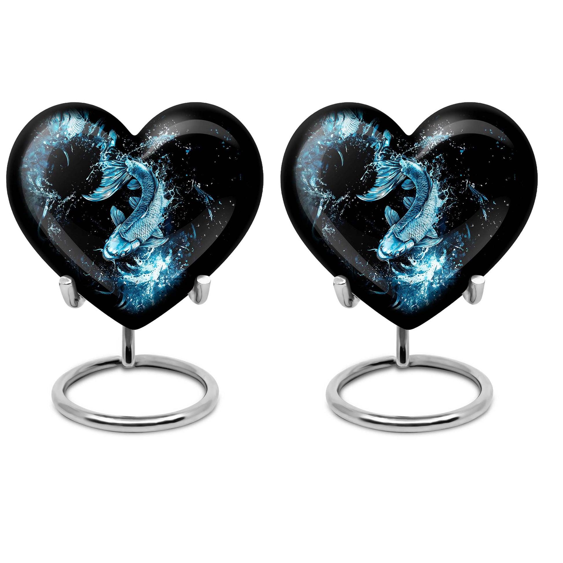 10-inch heart-shaped catholic urn for human ashes, 