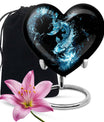 10-inch heart-shaped catholic urn for human ashes, 