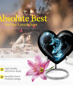 10-inch heart-shaped catholic urn for human ashes, 