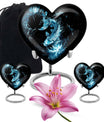 10-inch heart-shaped catholic urn for human ashes, 