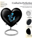 10-inch heart-shaped catholic urn