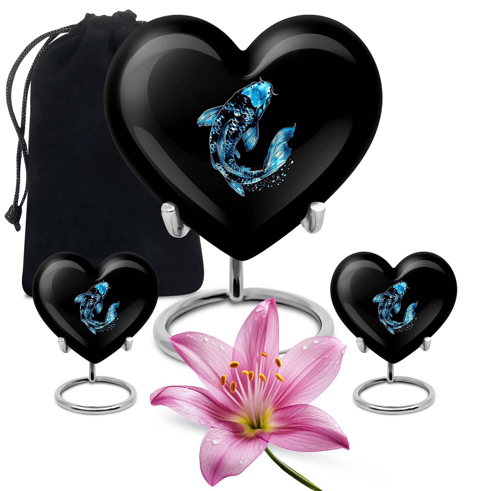 10-inch heart-shaped catholic urn