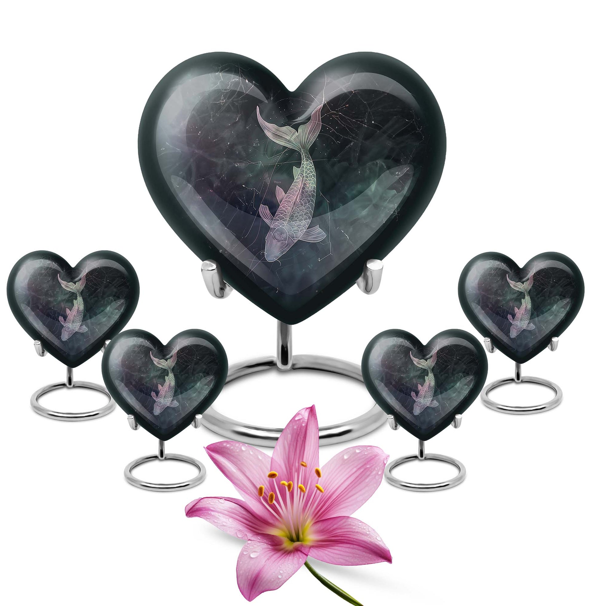 heart design catholic urn