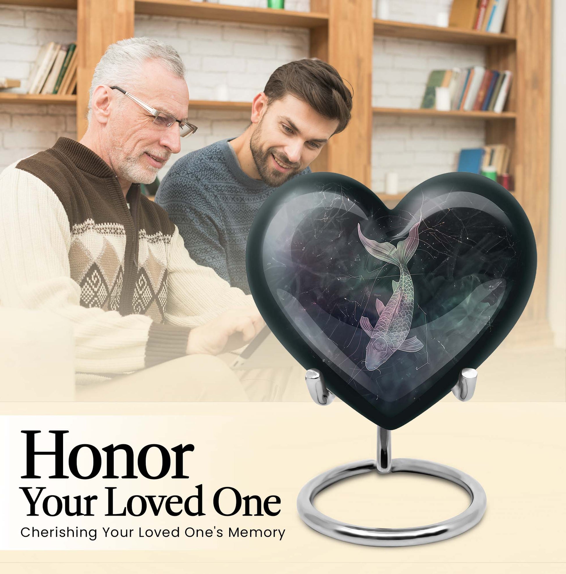 heart design catholic urn