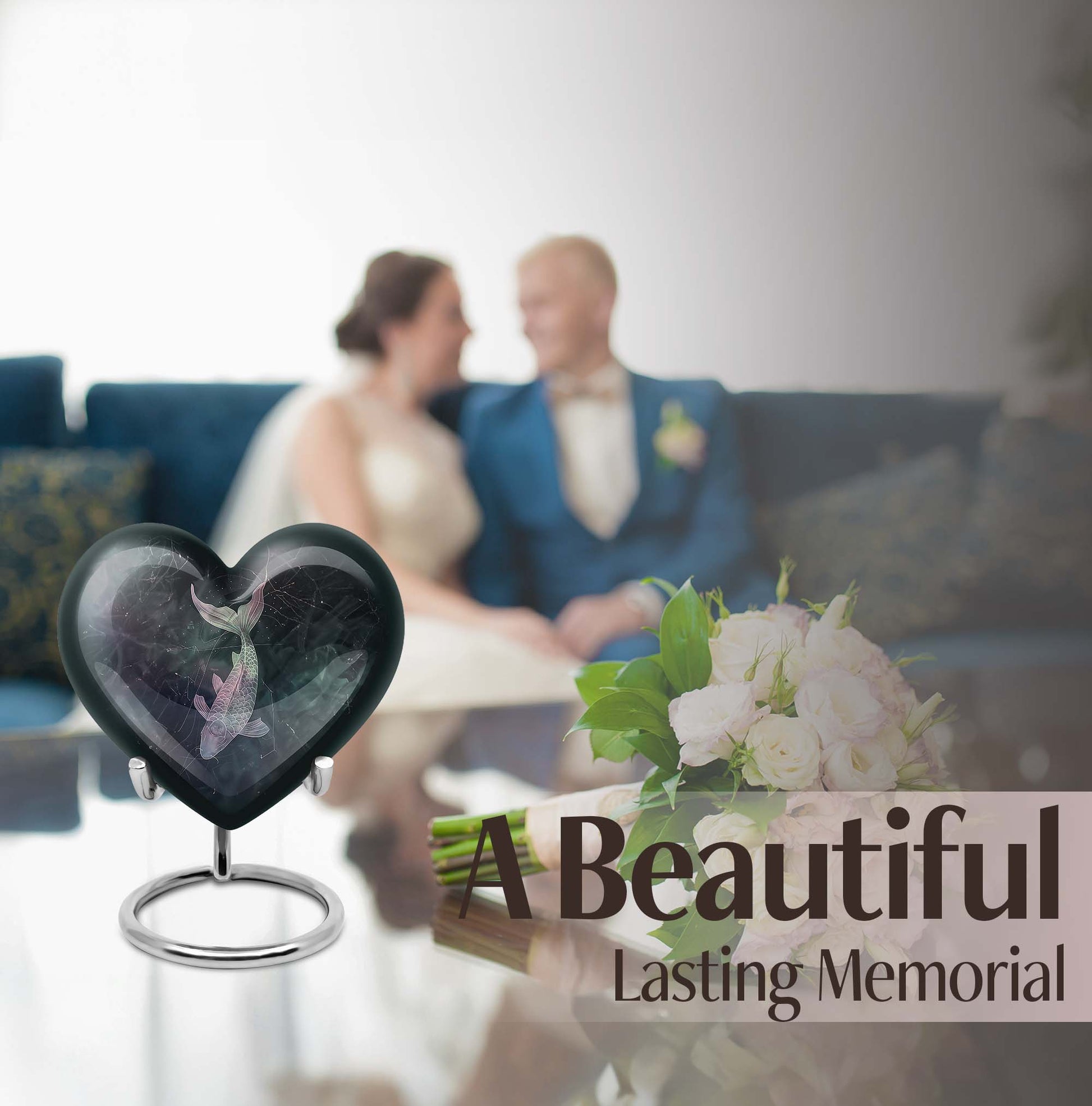 heart design catholic urn