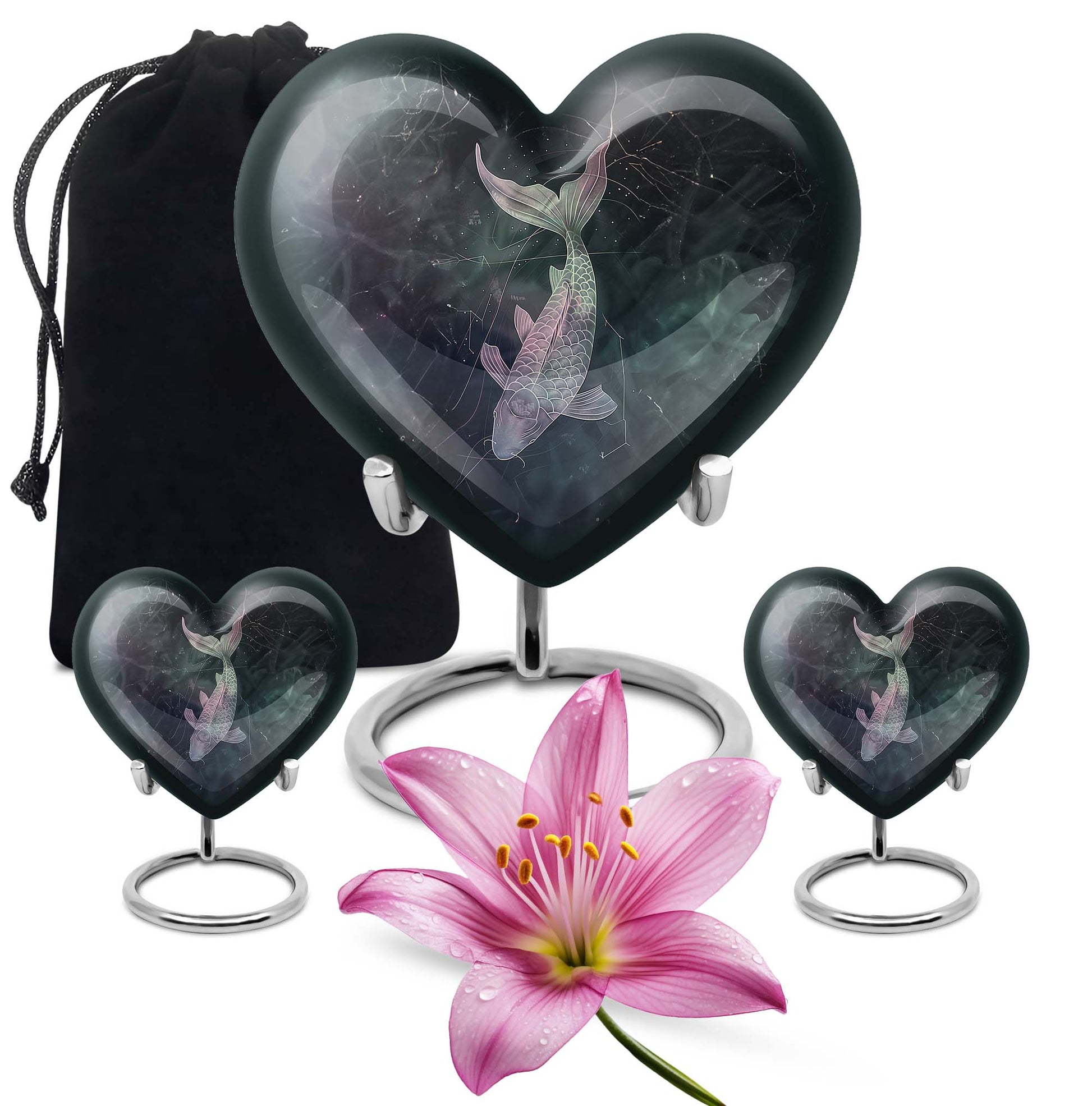 heart design catholic urn