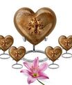 abstract heart-shaped catholic urn