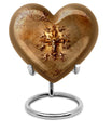 abstract heart-shaped catholic urn