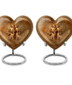 abstract heart-shaped catholic urn