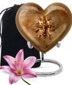 abstract heart-shaped catholic urn