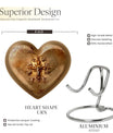 abstract heart-shaped catholic urn