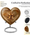 abstract heart-shaped catholic urn