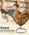 abstract heart-shaped catholic urn