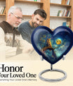 heart shaped owl urn for adult male