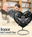 heart-shaped owl urn