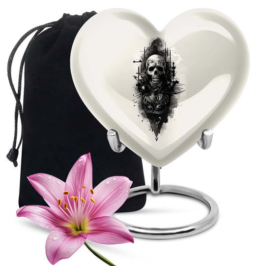 heart-shaped catholic urn