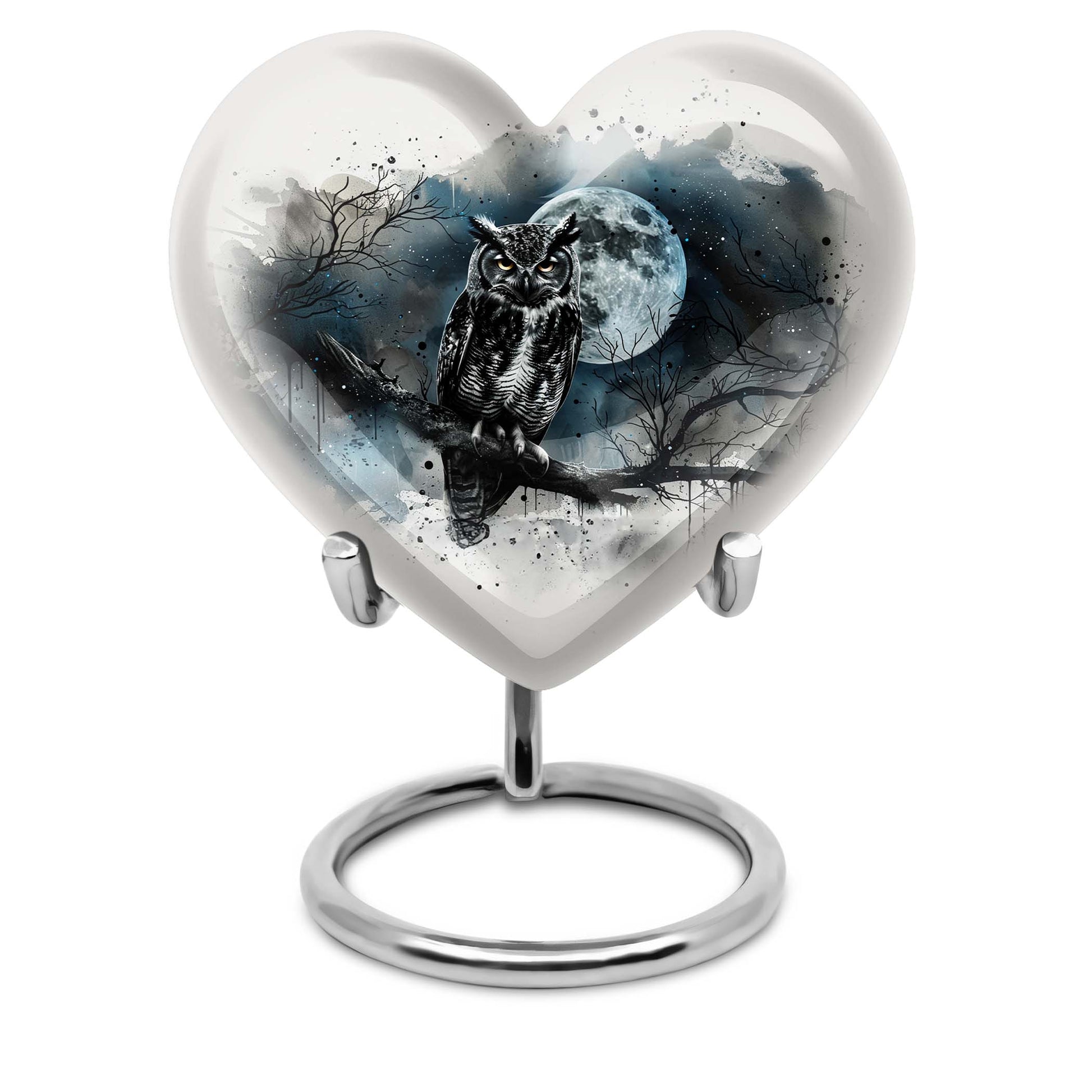 Heart Shaped Owl Urn