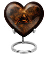 heart-shaped Catholic urn