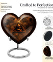 heart-shaped Catholic urn