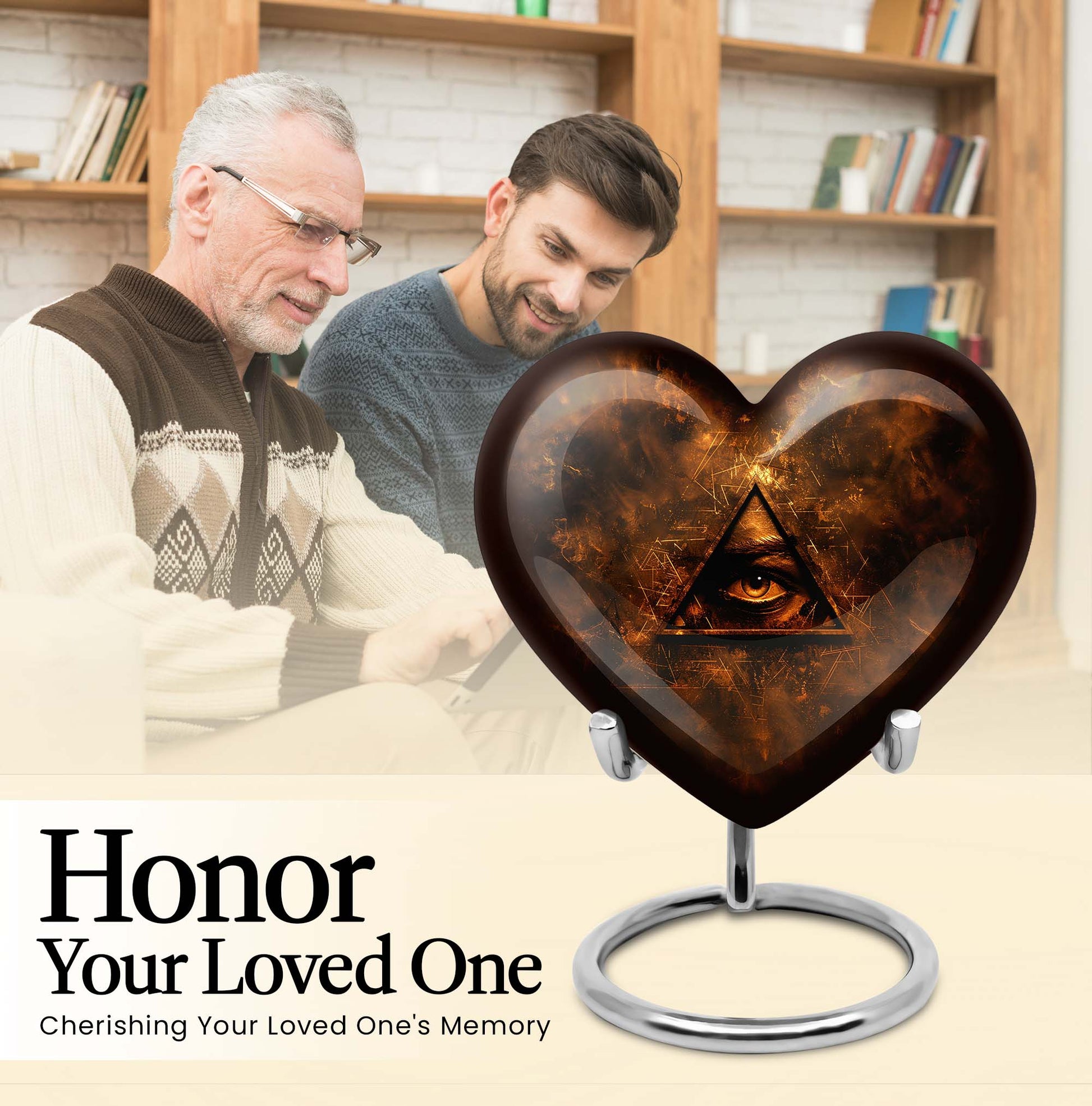 heart-shaped Catholic urn