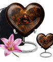 heart-shaped Catholic urn