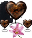 heart-shaped Catholic urn