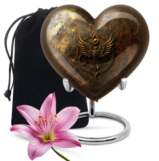 heart-shaped Catholic urn