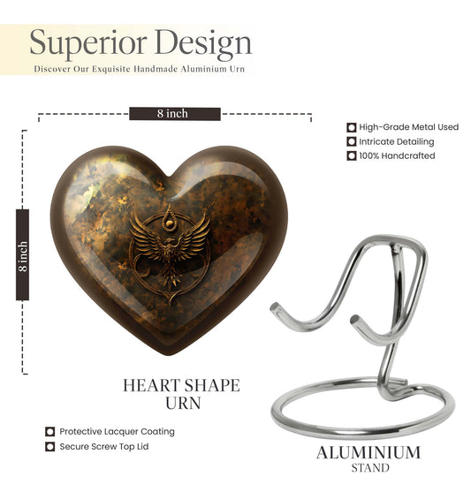 heart-shaped Catholic urn