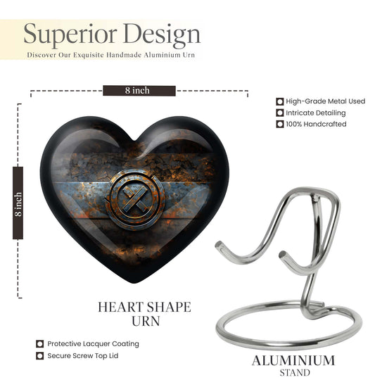 heart urn for adult male ashes