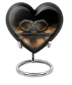 10-inch heart-shaped Catholic cremation urn