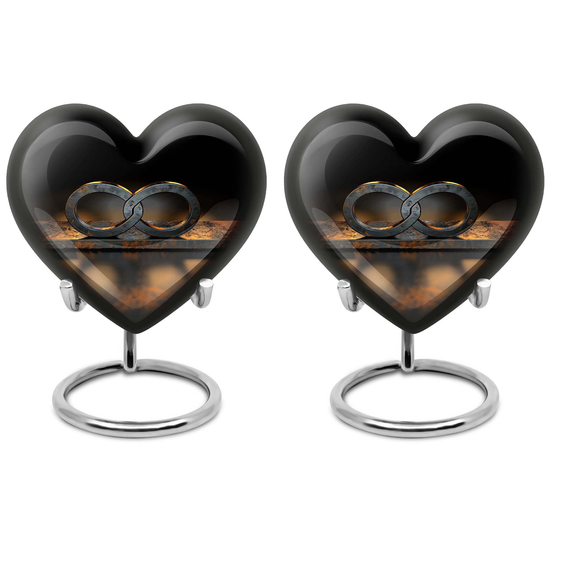 10-inch heart-shaped Catholic cremation urn