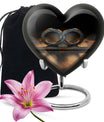 10-inch heart-shaped Catholic cremation urn