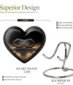 10-inch heart-shaped Catholic cremation urn