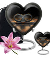 10-inch heart-shaped Catholic cremation urn