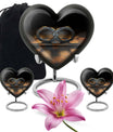 10-inch heart-shaped Catholic cremation urn